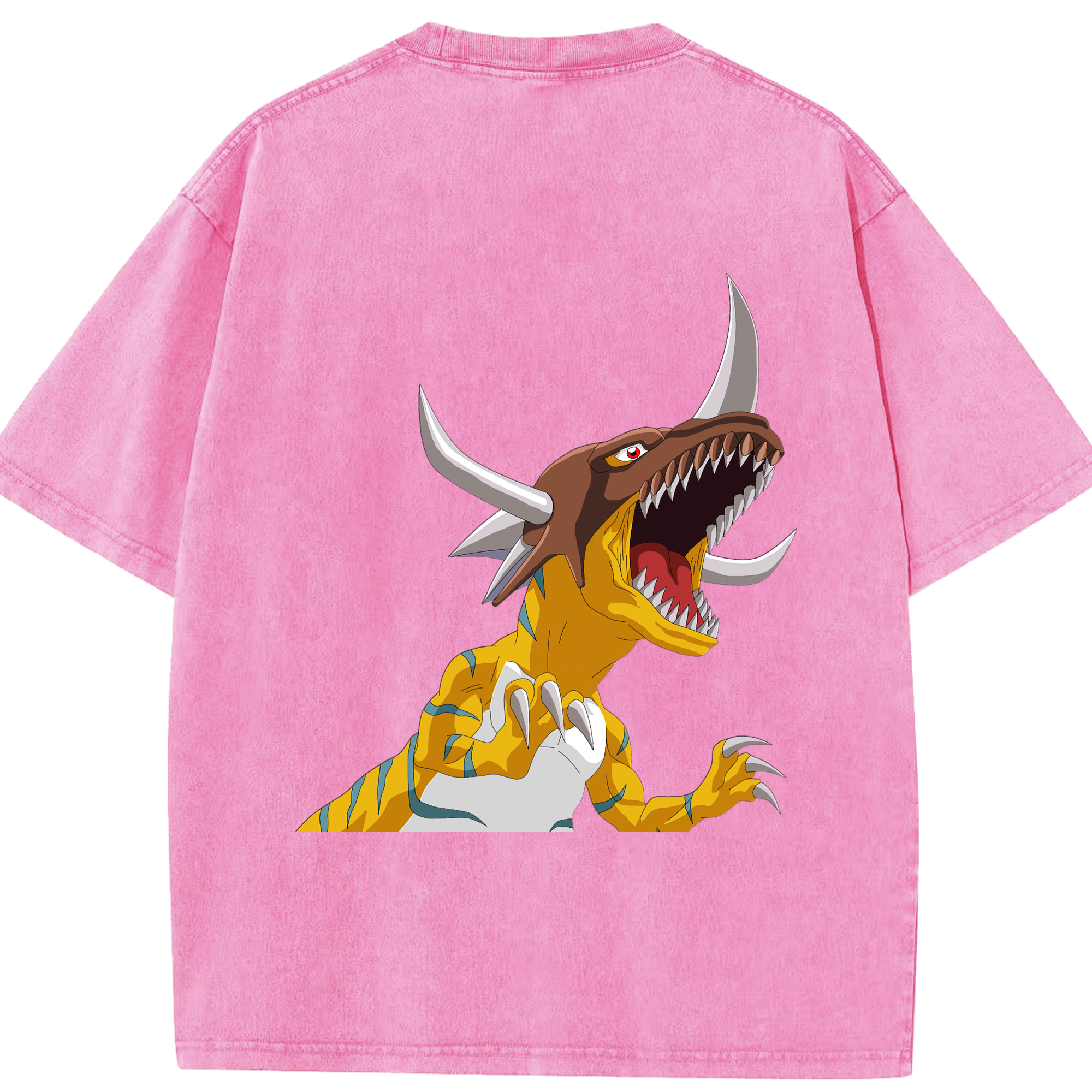 （画像用） Digimon デジタルモンスター/デジモン 綿100% ヴィンテージ風 半袖Tシャツ（背面プリント）